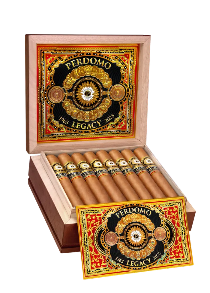 Perdomo Legacy open cigar box, black edition